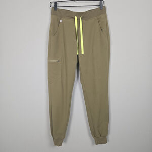 Figs Womens Zamora Jogger Scrub Pants Small Green Medical Drawstring Stretch